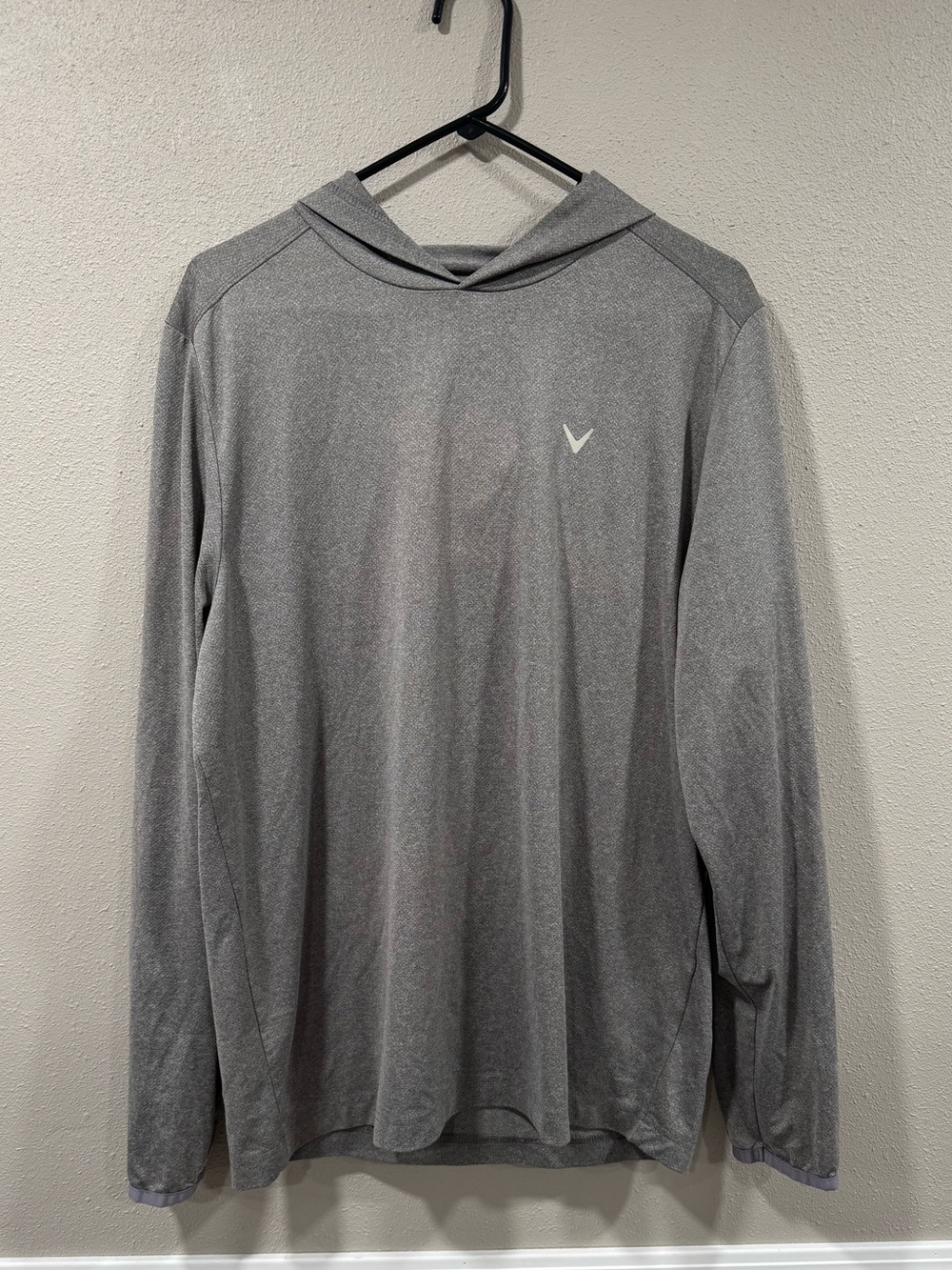 Callaway Gray Performance Hooded Long-Sleeve Shirt